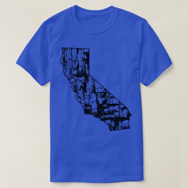 Rock Climbing California Rock Climber State Map Cl T-Shirt (Design Front)