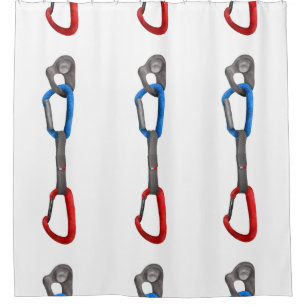 Rock Climbing Carabiner and Hanger Shower Curtain