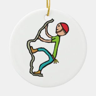 Rock Climbing Ceramic Tree Decoration
