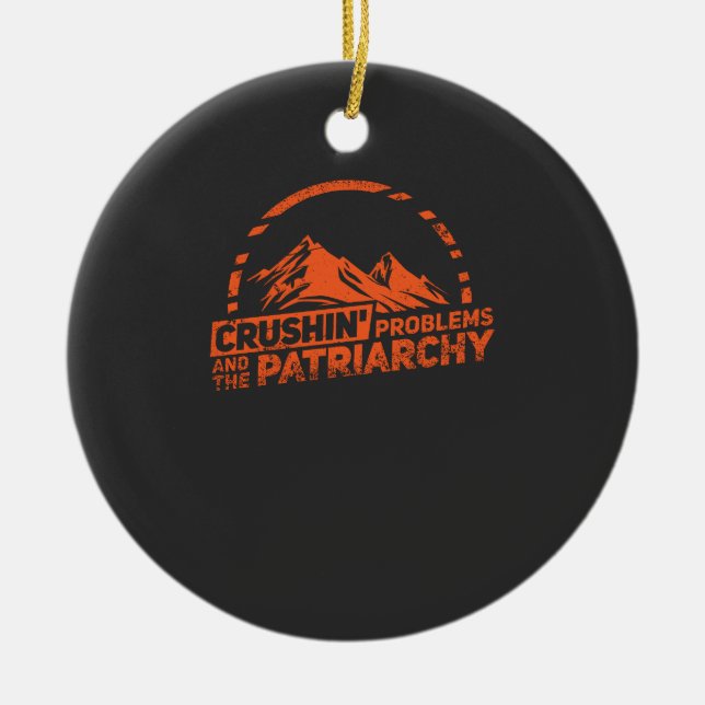 Rock Climbing Ceramic Tree Decoration (Front)