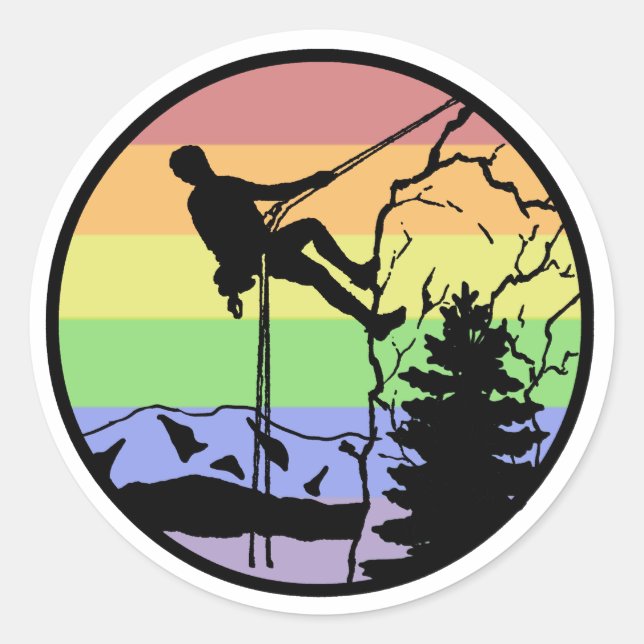 Rock Climbing Classic Round Sticker (Front)