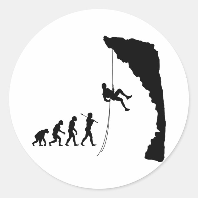 Rock Climbing Classic Round Sticker (Front)