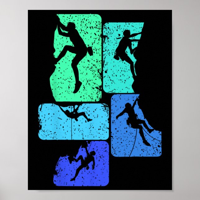 Rock Climbing Climber Bouldering Boulder _2  Poster (Front)