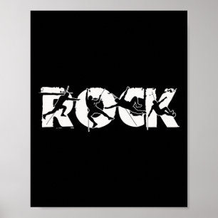Rock Climbing Climber Let The Adventure Begin Cara Poster