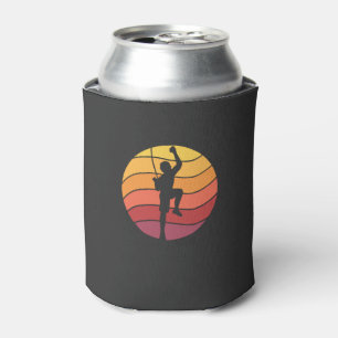 Rock Climbing Climber Retro Can Cooler