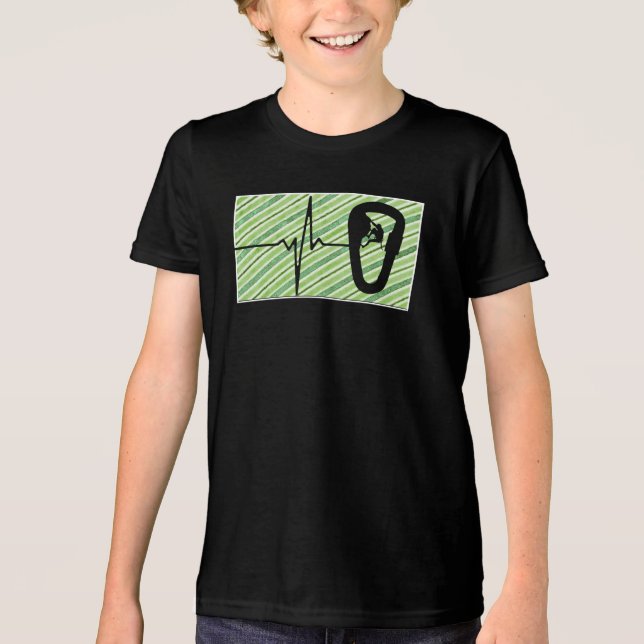 Rock Climbing Climber Retro Gift Tri-Blend Shirt (Front)
