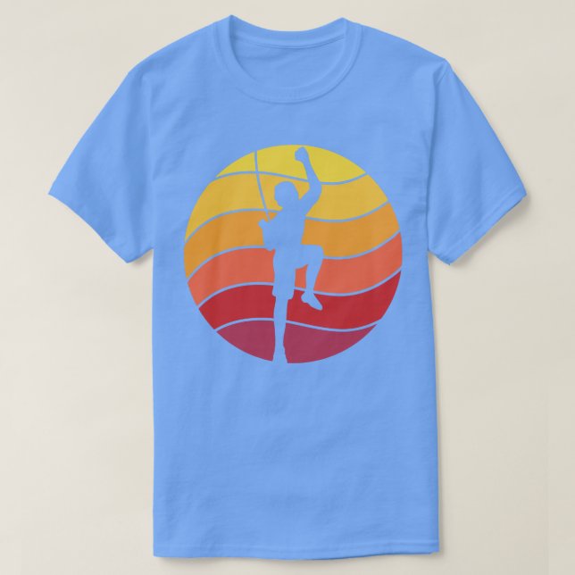 Rock Climbing Climber Retro T-Shirt (Design Front)