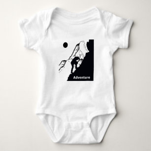 Rock climbing climber rockclimbing baby bodysuit