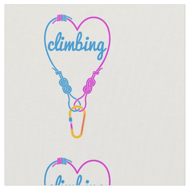Rock Climbing couple Fabric (Close Up)