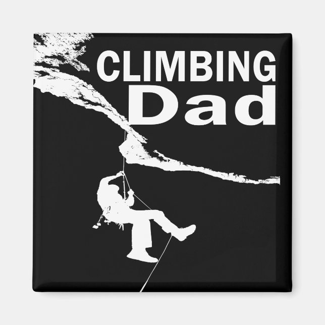 Rock climbing dad magnet (Front)