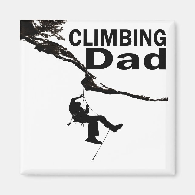 Rock climbing dad magnet (Front)