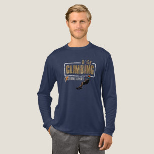 Rock Climbing (Dark mode) Men Long Sleeve Tri-Blend Shirt