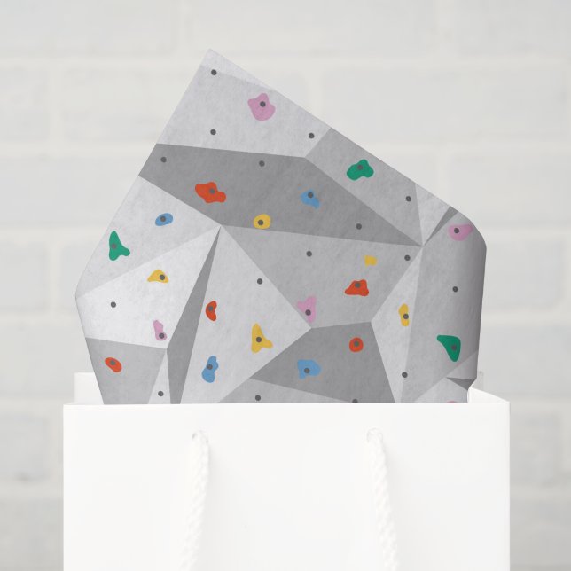 Rock Climbing Decoupage Tissue Paper, Rock Wall Paper (Gift Bag)
