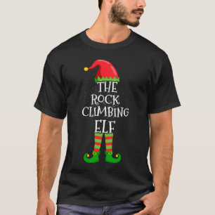 Rock Climbing Elf Family Matching Christmas Group  T-Shirt