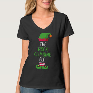 Rock Climbing Elf Family Matching Group Christmas  T-Shirt