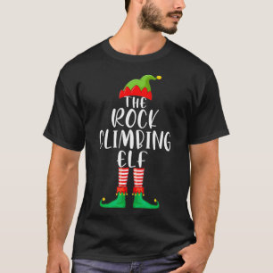 Rock Climbing Elf Matching Family Group Christmas  T-Shirt