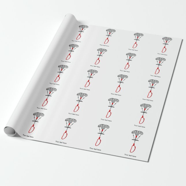 Rock Climbing Equiptment Wrapping Paper (Unrolled)
