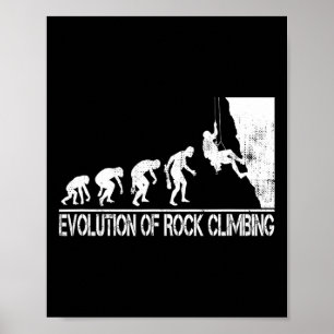 Rock Climbing Evolution Gift For Mountain Climber  Poster
