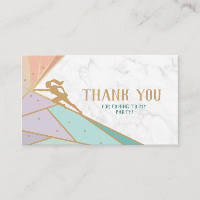 Rock Climbing Favour Tag Enclosure Card (Front)