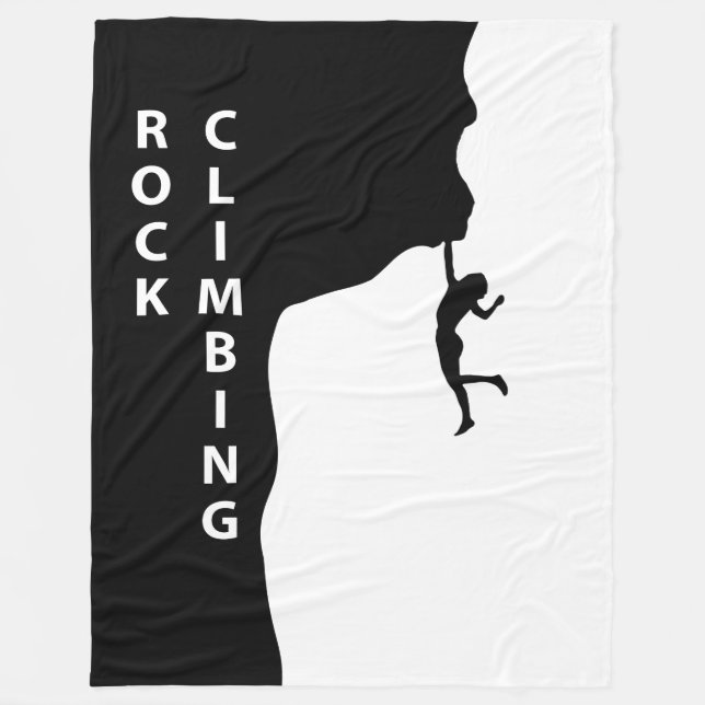 Rock climbing fleece blanket (Front)