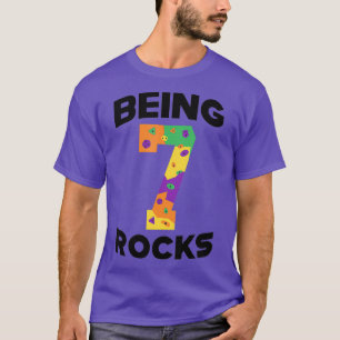 Rock Climbing Funny 7 Years Old 7th Birthday Gift T-Shirt