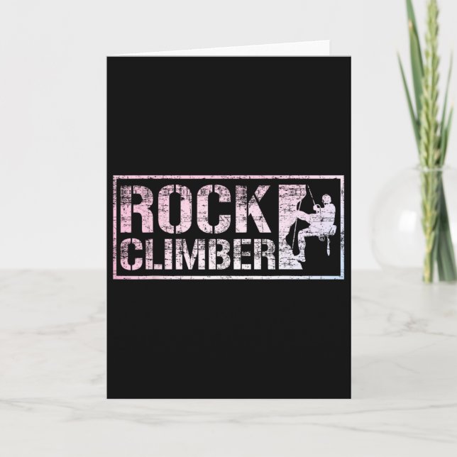 Rock Climbing Funny Bouldering Enthusiasts For Men Card (Front)