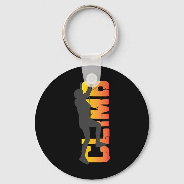Rock Climbing Funny Bouldering Enthusiasts For Men Key Ring (Front)