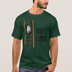 Rock Climbing funny climbing sport puns cartoon T-Shirt