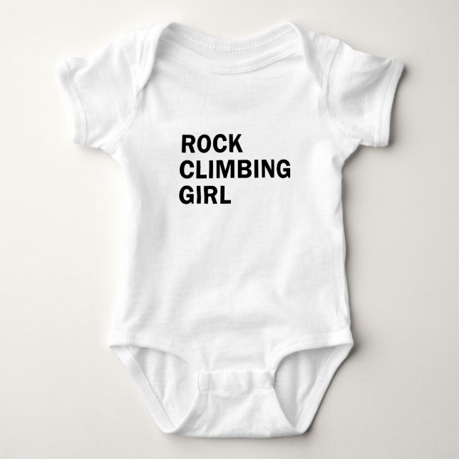 Rock climbing girl baby bodysuit (Front)