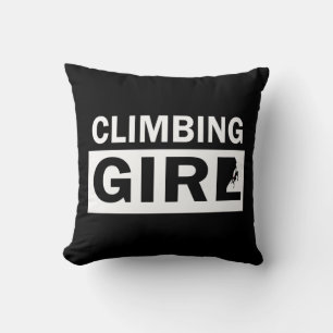Rock climbing girl cushion
