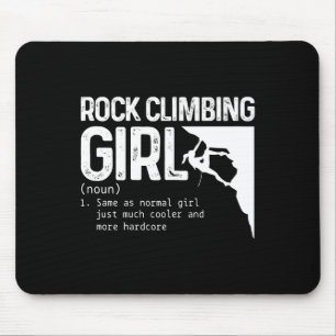 Rock Climbing Girl Definition Climber Bouldering C Mouse Pad