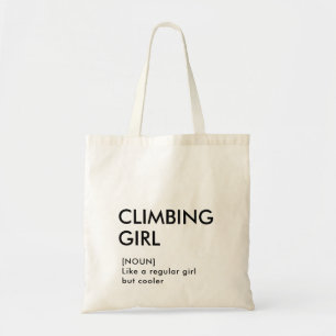 Rock Climbing girl trendy gift for her  Tote Bag