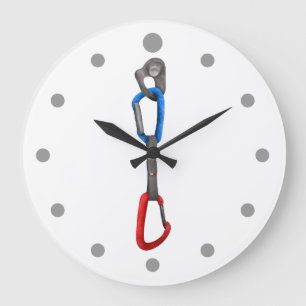 Rock Climbing Hanger with Quick Draw Large Clock