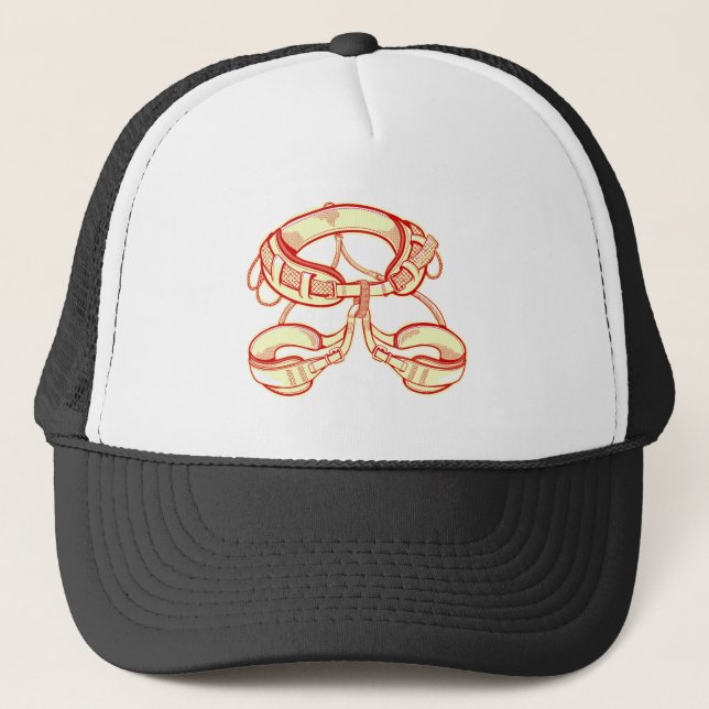 Rock climbing harness trucker hat (Front)