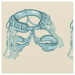 Rock climbing harness with quick draws fabric