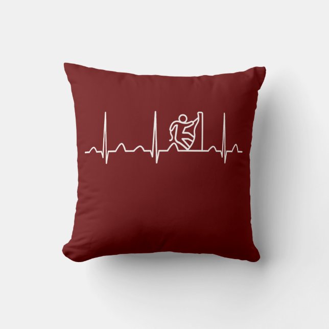 Rock Climbing Heartbeat Cushion (Front)