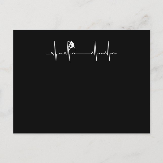 Rock Climbing Heartbeat Postcard (Front)