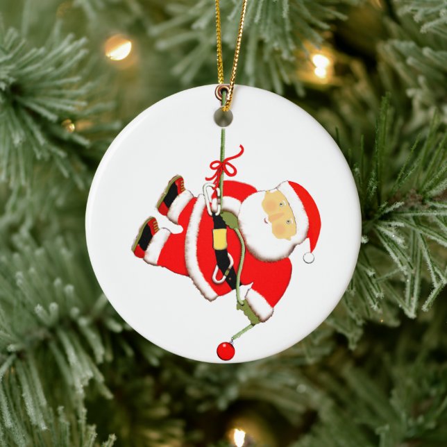 Rock Climbing Holiday Gift Ceramic Tree Decoration (Tree)