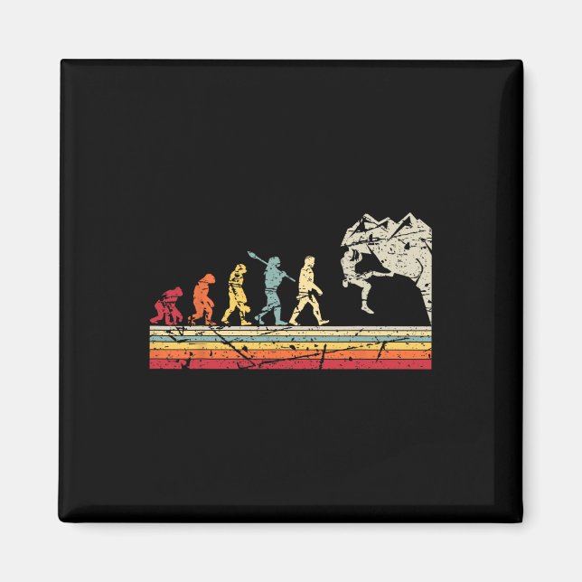 Rock Climbing Human Evolution Vintage Climber _2  Magnet (Front)