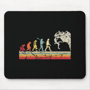 Rock Climbing Human Evolution Vintage Climber Mouse Pad