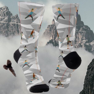 Rock Climbing in Greys Crew Socks