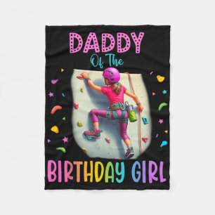 Rock Climbing Indoor Game Birthday Party Girl Matc Fleece Blanket