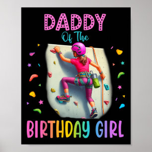 Rock Climbing Indoor Game Birthday Party Girl Matc Poster