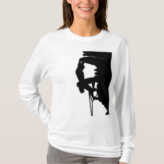 Rock Climbing Ladies Hoodie T-Shirt