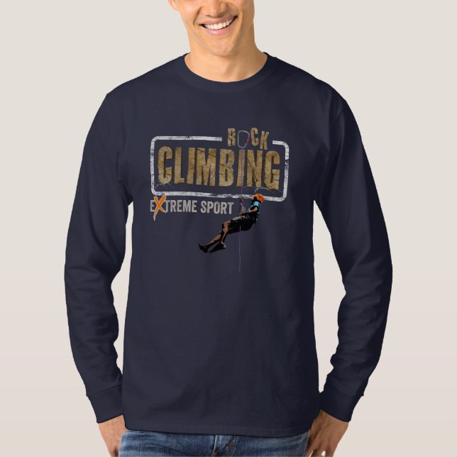 Rock Climbing | Men Long Sleeve T-Shirt (Front)