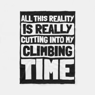 Rock Climbing Mountain Bouldering Mountaineer Clim Fleece Blanket