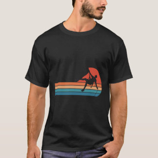 Rock Climbing Mountain Hiking Bouldering Retro  T-Shirt