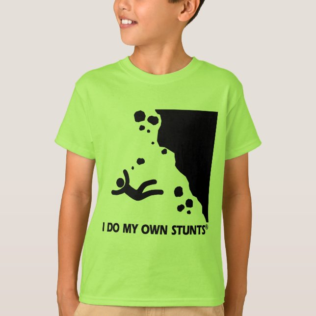 Rock-climbing My Own Stunts T-Shirt (Front)