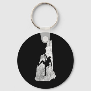 Rock Climbing - New Hampshire Rock Climbing Shirt Key Ring