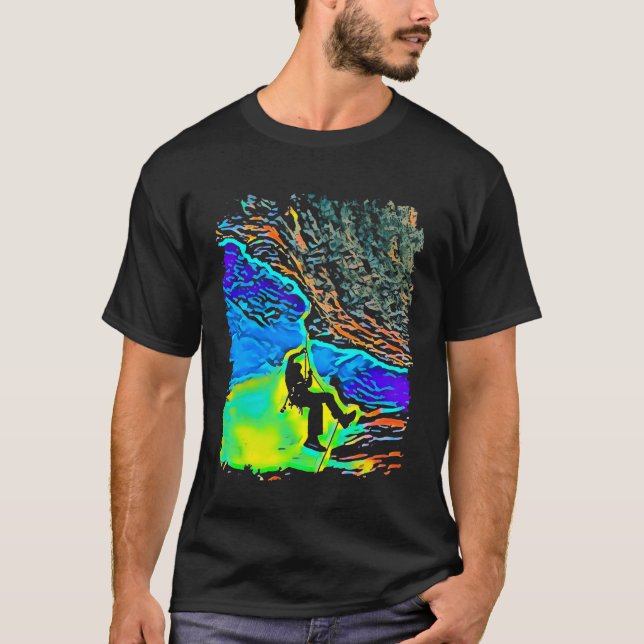 Rock Climbing Pop Art T-Shirt (Front)